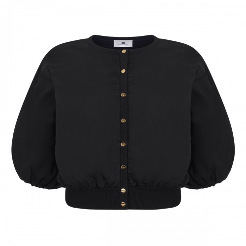 Black voile cardigan