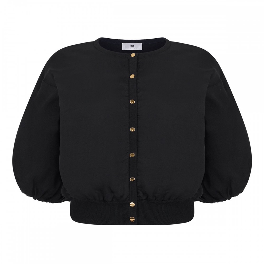 Black voile cardigan