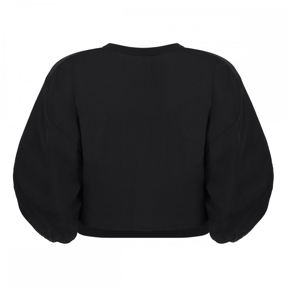 Black voile cardigan