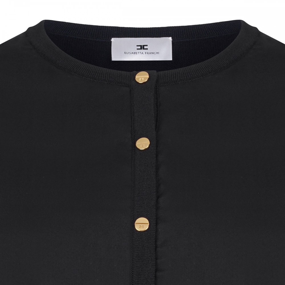 Black voile cardigan