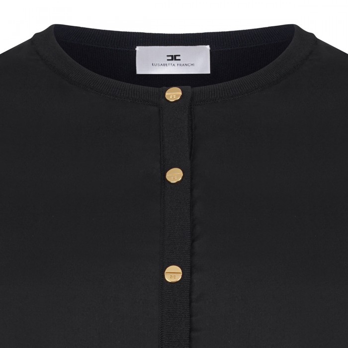 Black voile cardigan