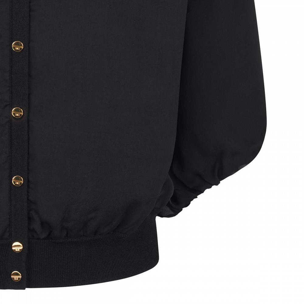 Black voile cardigan