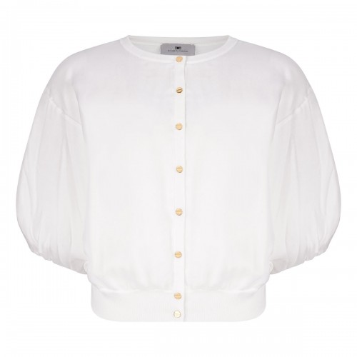 Ivory voile cardigan