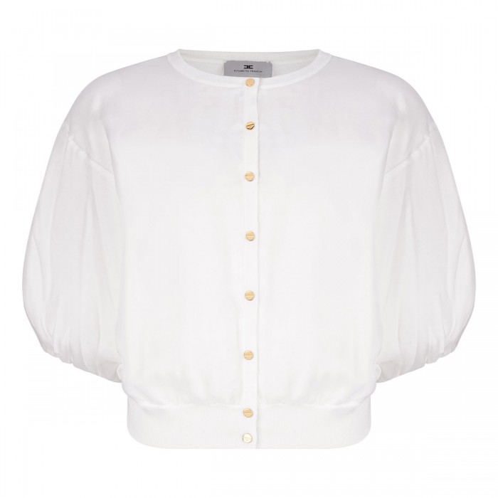 Ivory voile cardigan