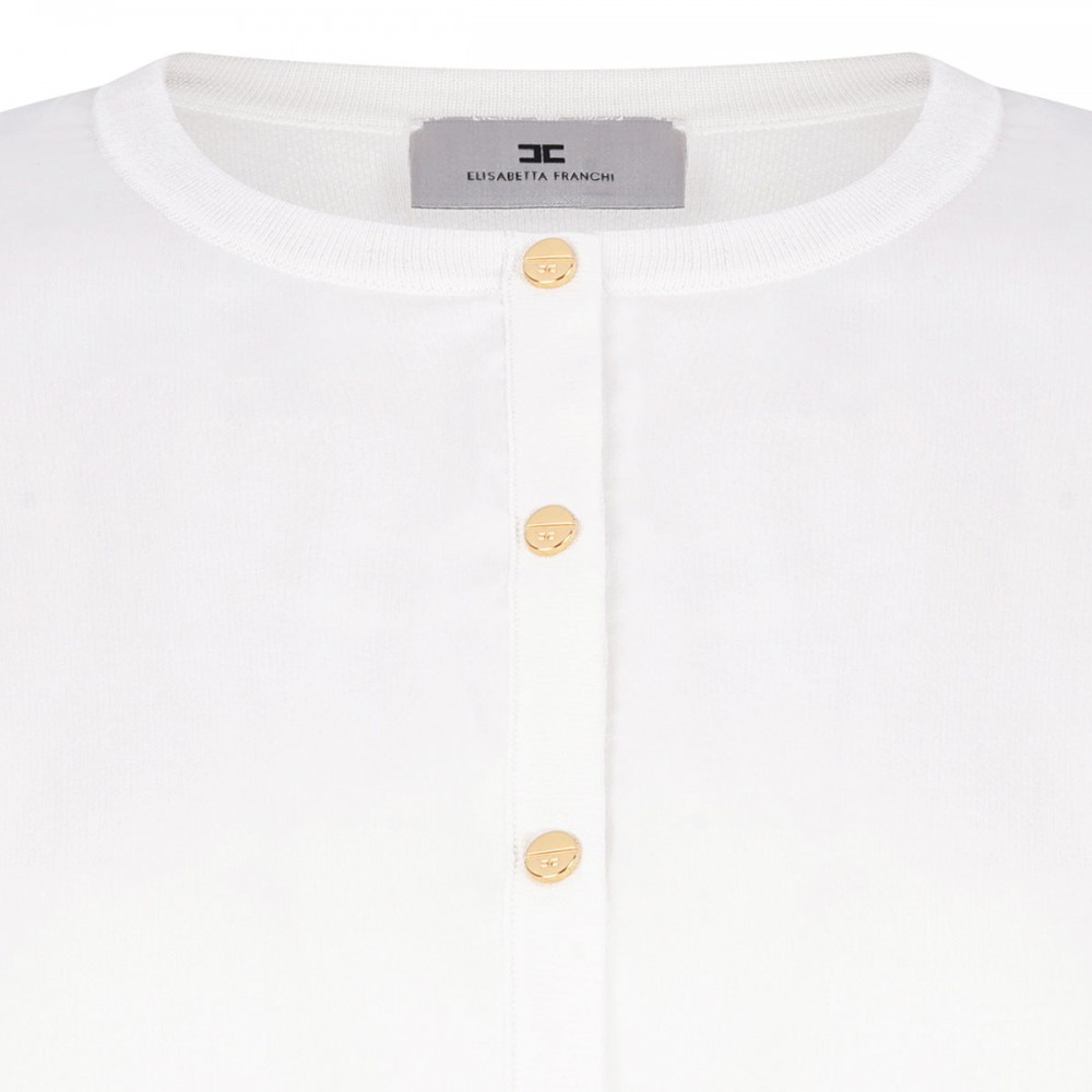 Ivory voile cardigan