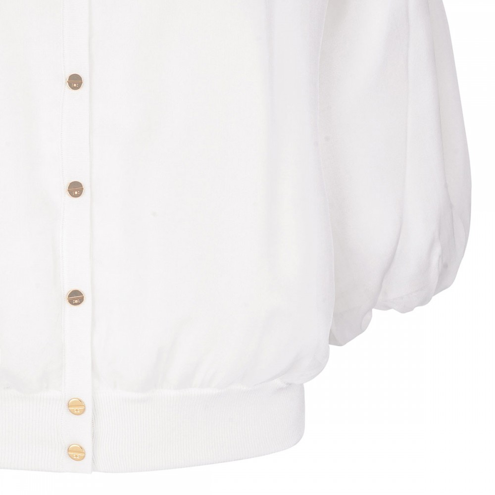 Ivory voile cardigan