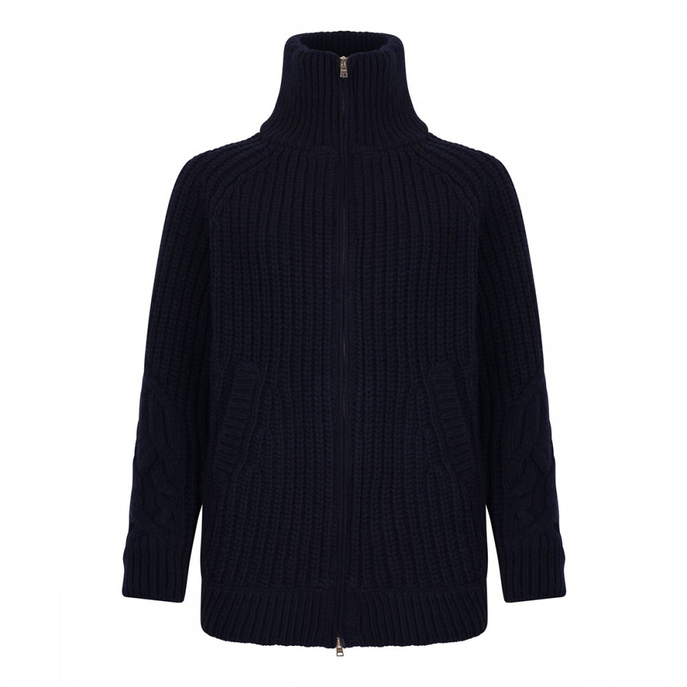 Wool and nylon down long jacket