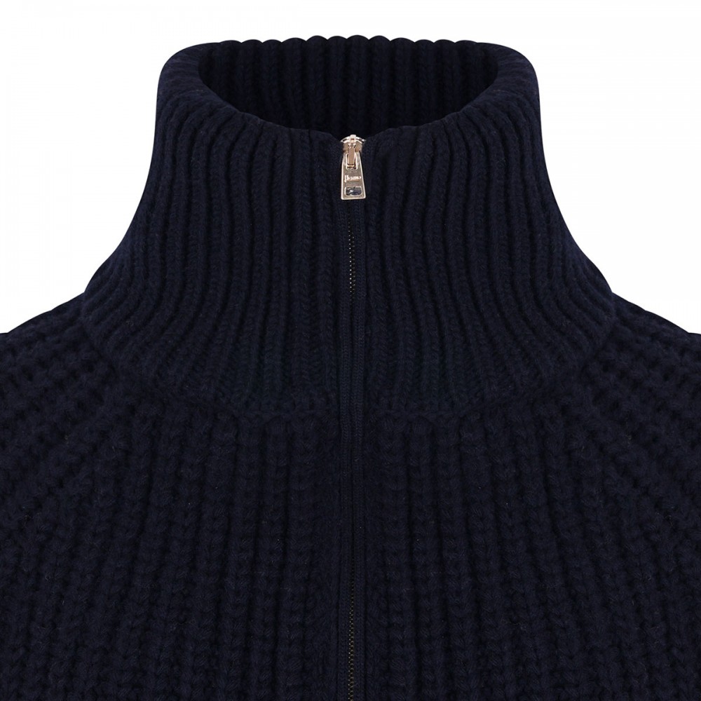 Wool and nylon down long jacket