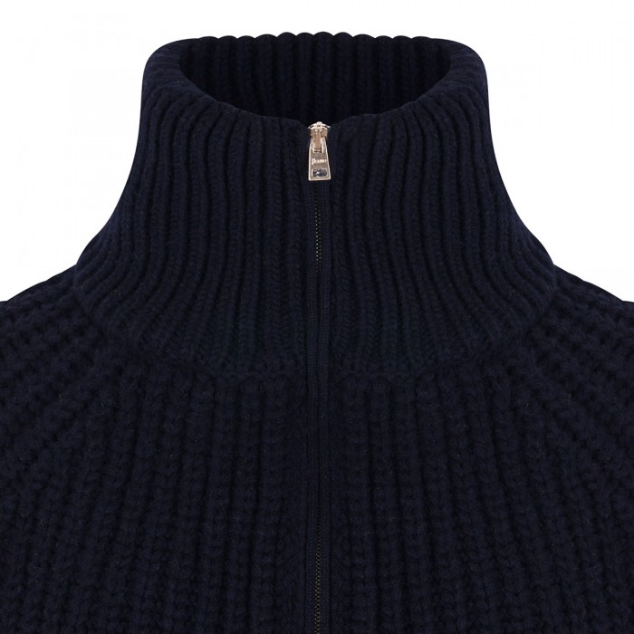 Wool and nylon down long jacket