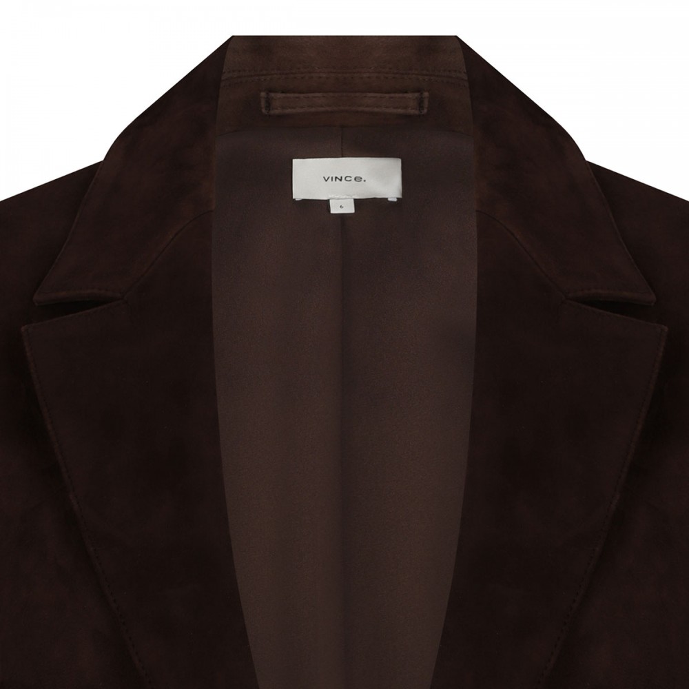 Suede leather blazer