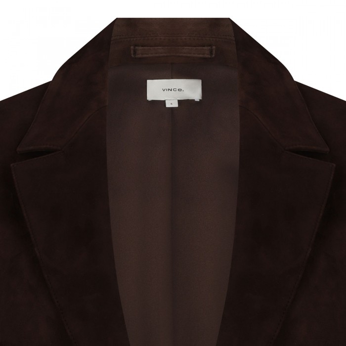 Suede leather blazer