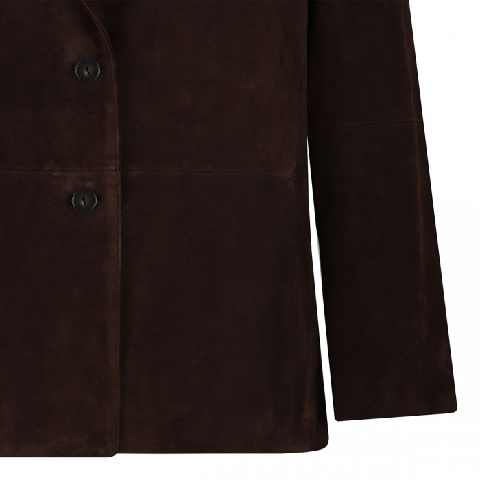 Suede leather blazer