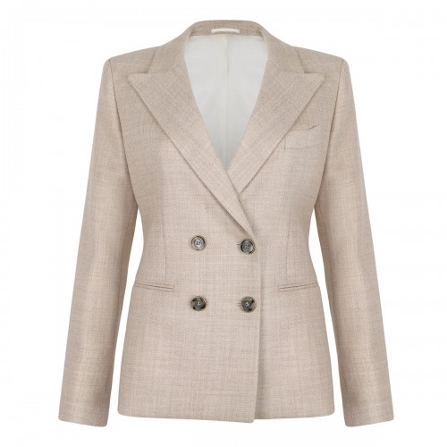 Beige virgin wool blazer