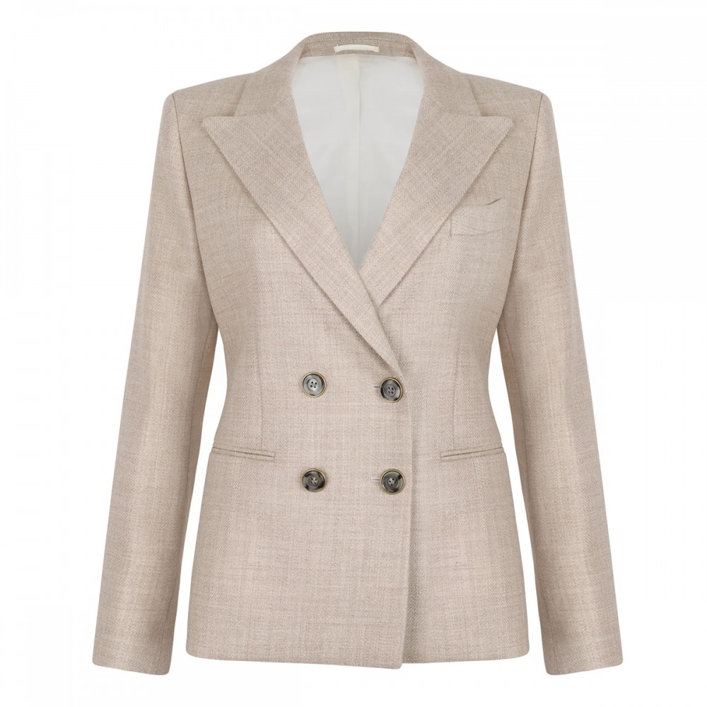 Beige virgin wool blazer