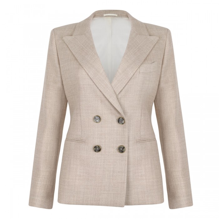 Beige virgin wool blazer