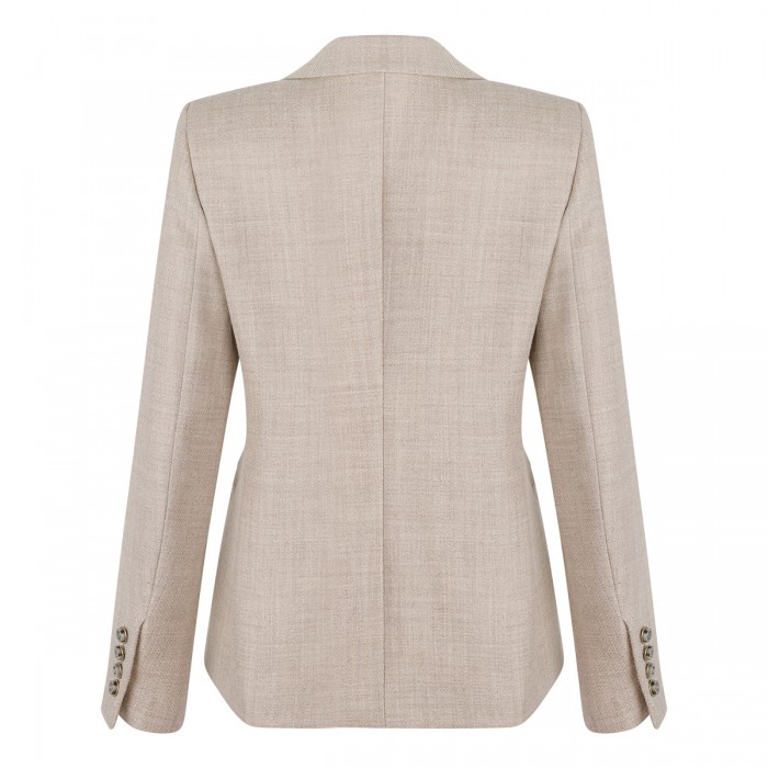 Beige virgin wool blazer