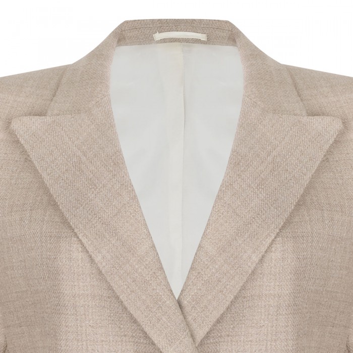 Beige virgin wool blazer