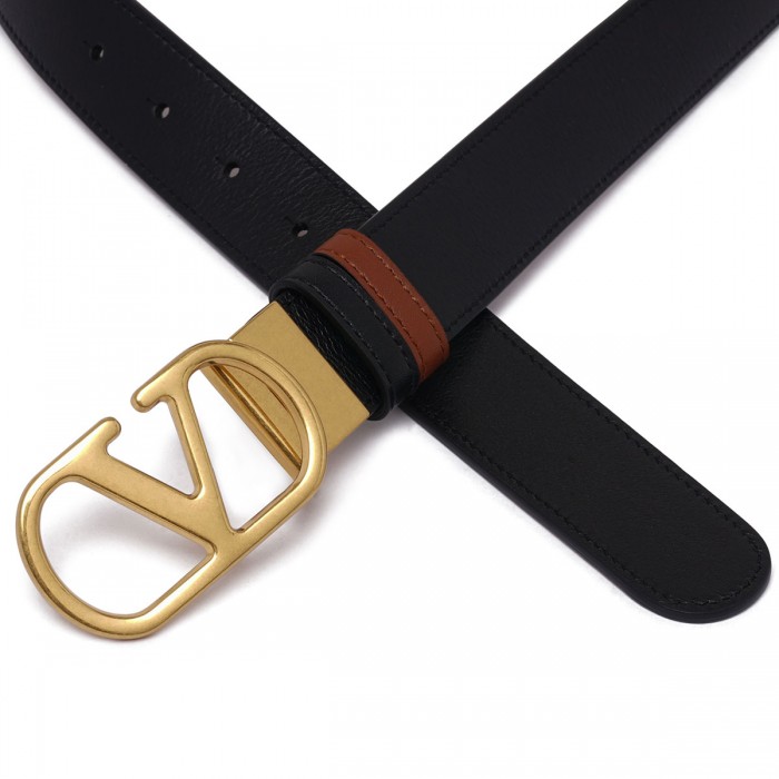 Vlogo signature reversible belt
