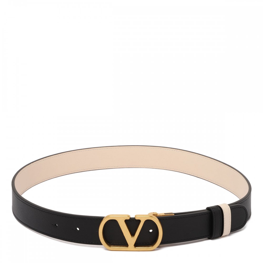 Vlogo signature reversible belt