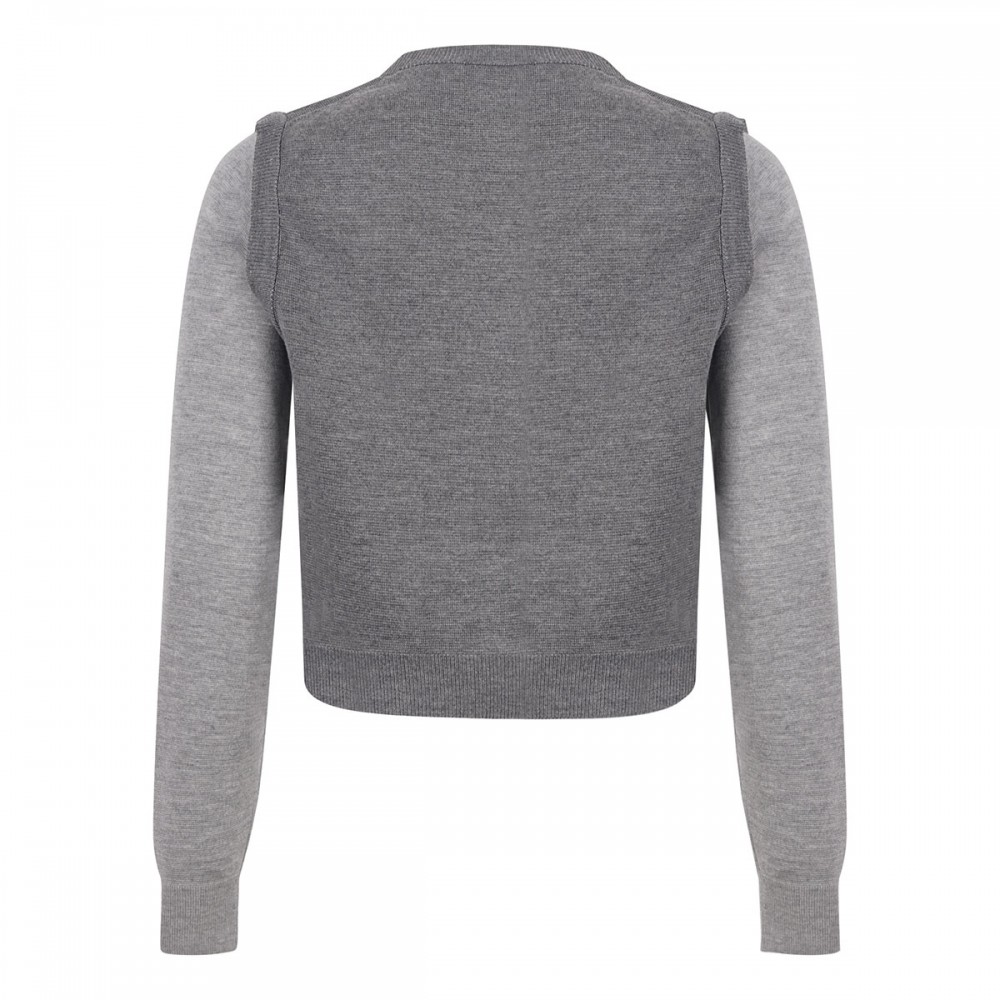 Top with vest overlay