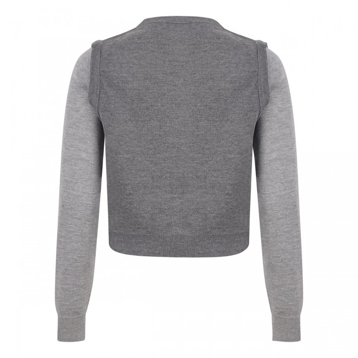 Top with vest overlay