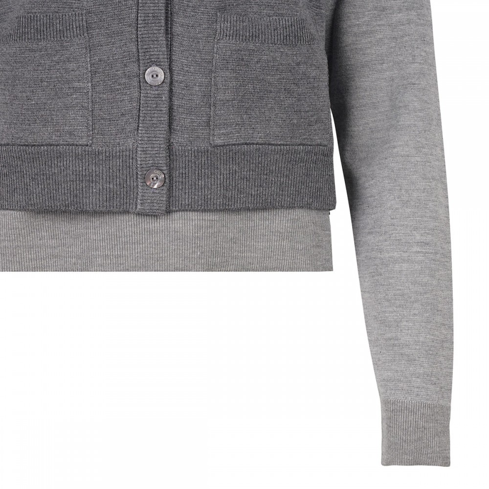 Top with vest overlay