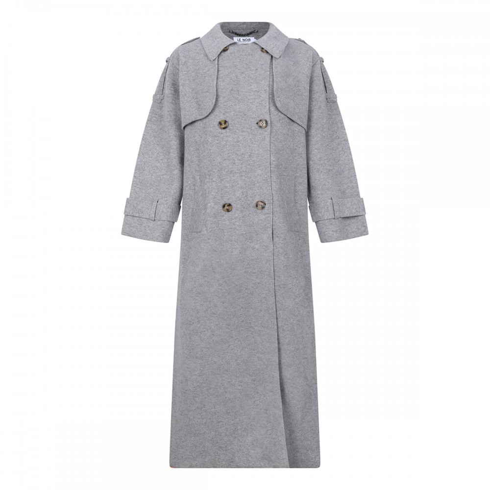 Talia gray knit coat
