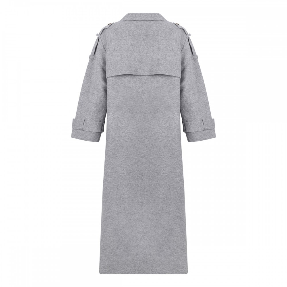 Talia gray knit coat