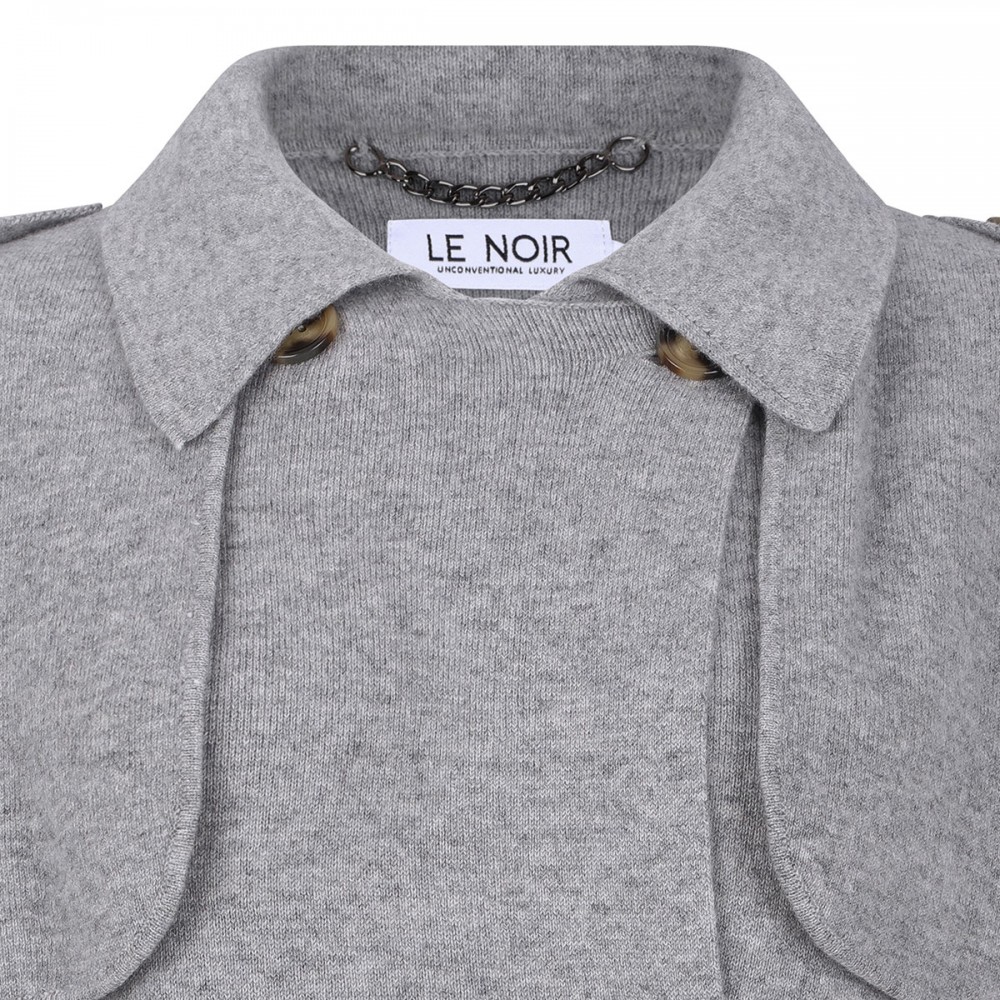 Talia gray knit coat