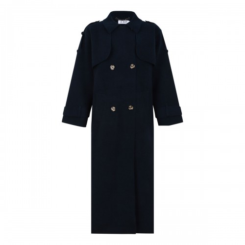Talia marine blue knit coat