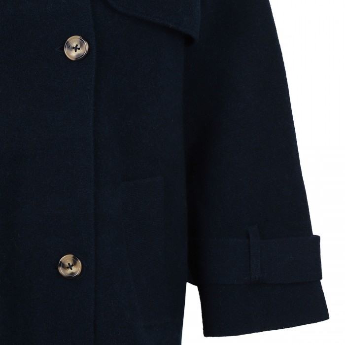 Talia marine blue knit coat