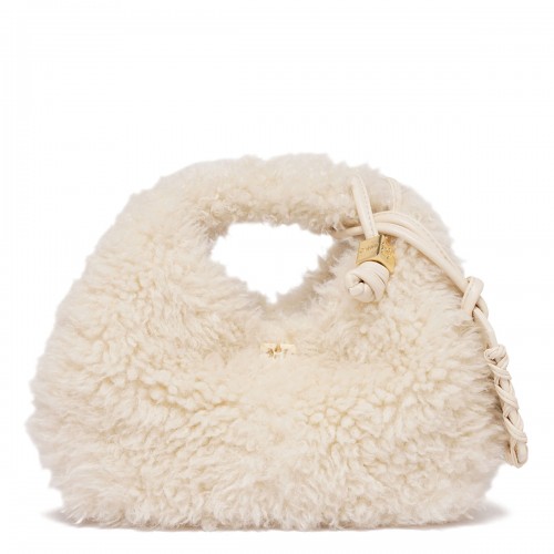 Fur mini hobo bag