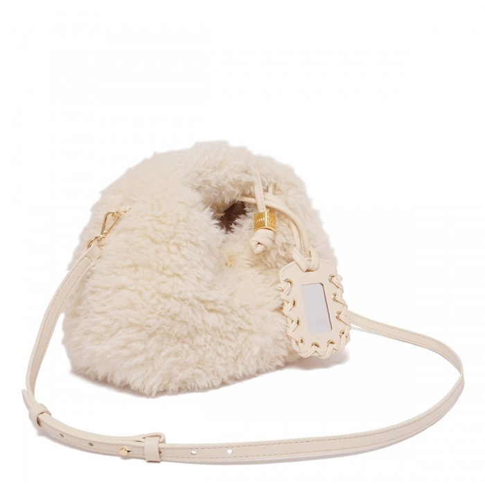 Fur mini hobo bag