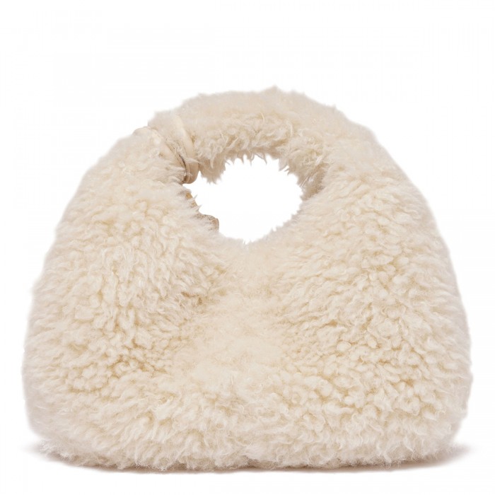 Fur mini hobo bag