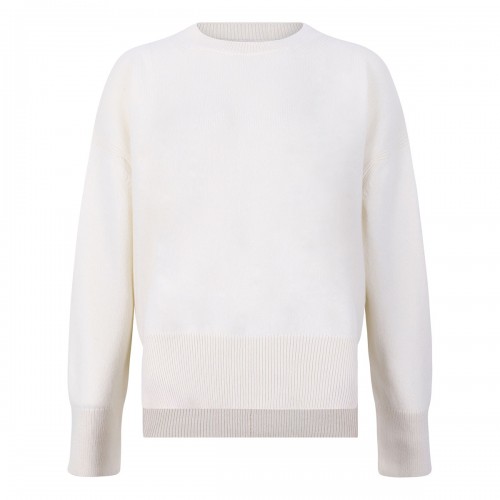 Snow white cashmere sweater