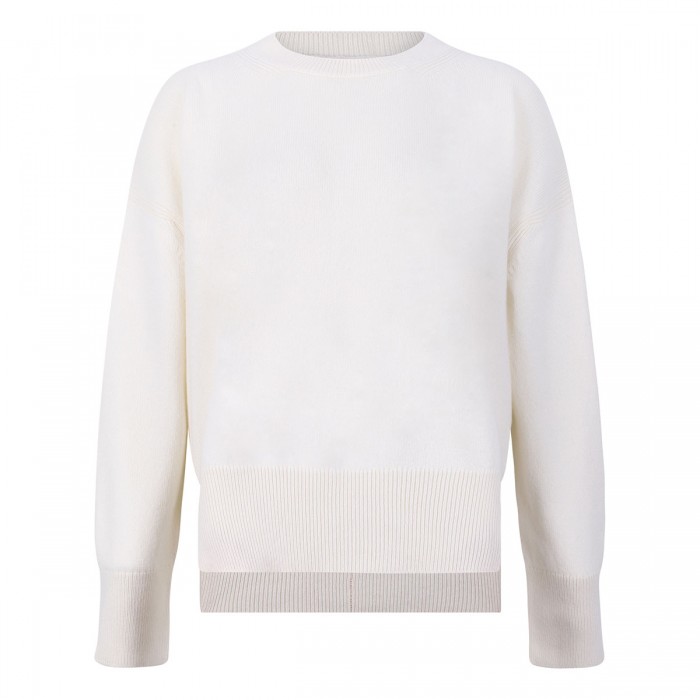 Snow white cashmere sweater