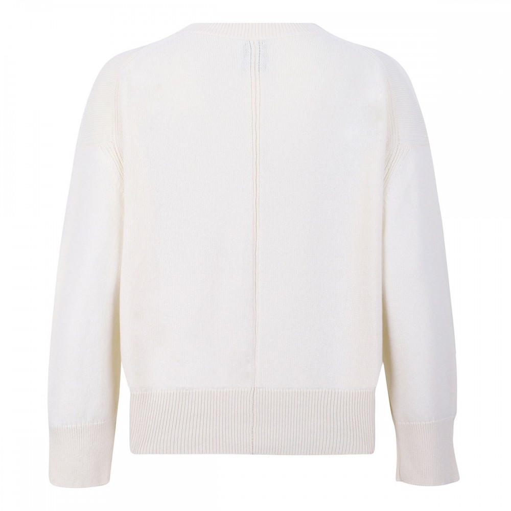 Snow white cashmere sweater