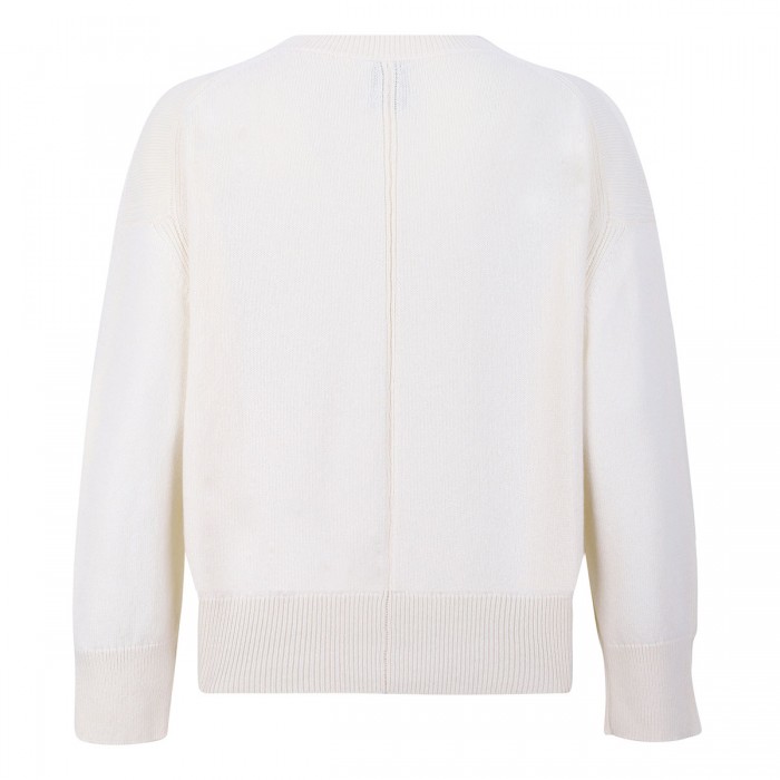Snow white cashmere sweater