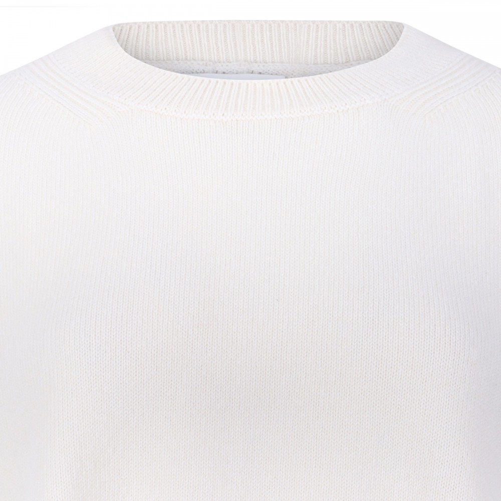 Snow white cashmere sweater