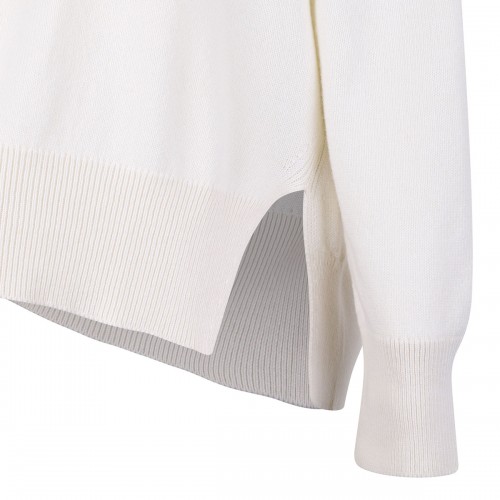 Snow white cashmere sweater 2