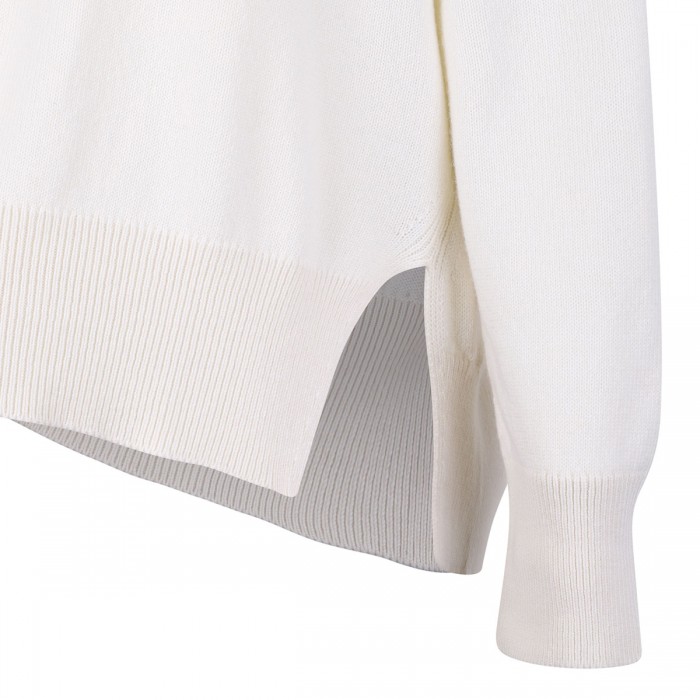 Snow white cashmere sweater