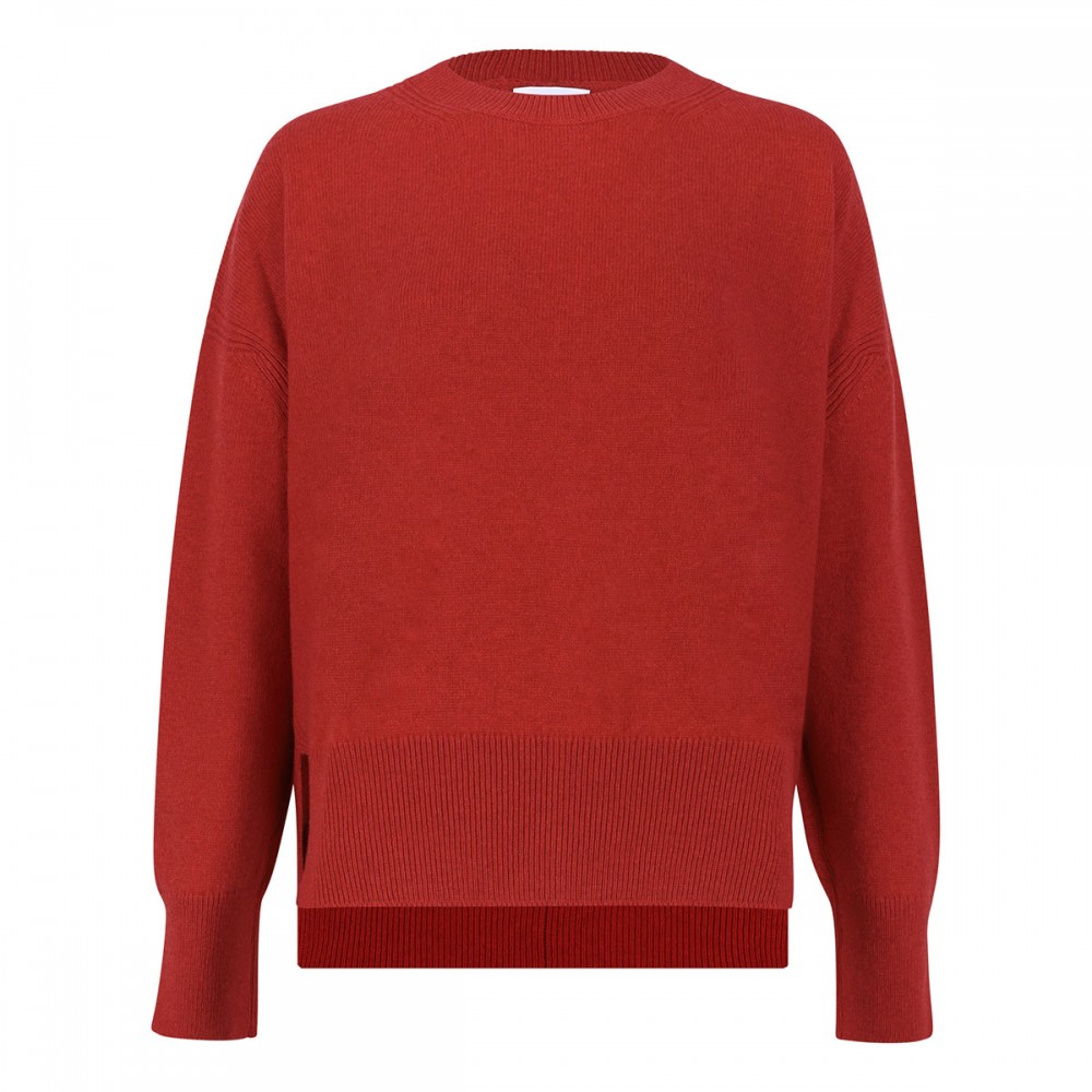 Red cashmere sweater