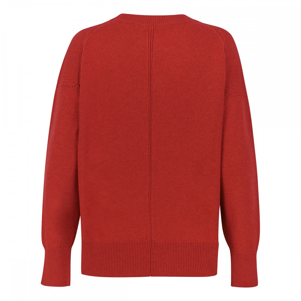 Red cashmere sweater