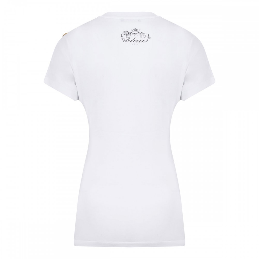 Draped cotton-jersey T-shirt