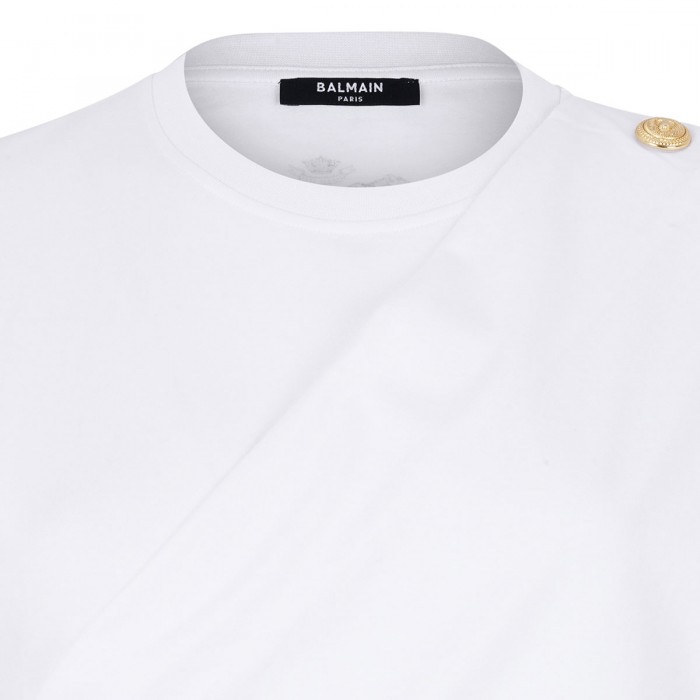 Draped cotton-jersey T-shirt