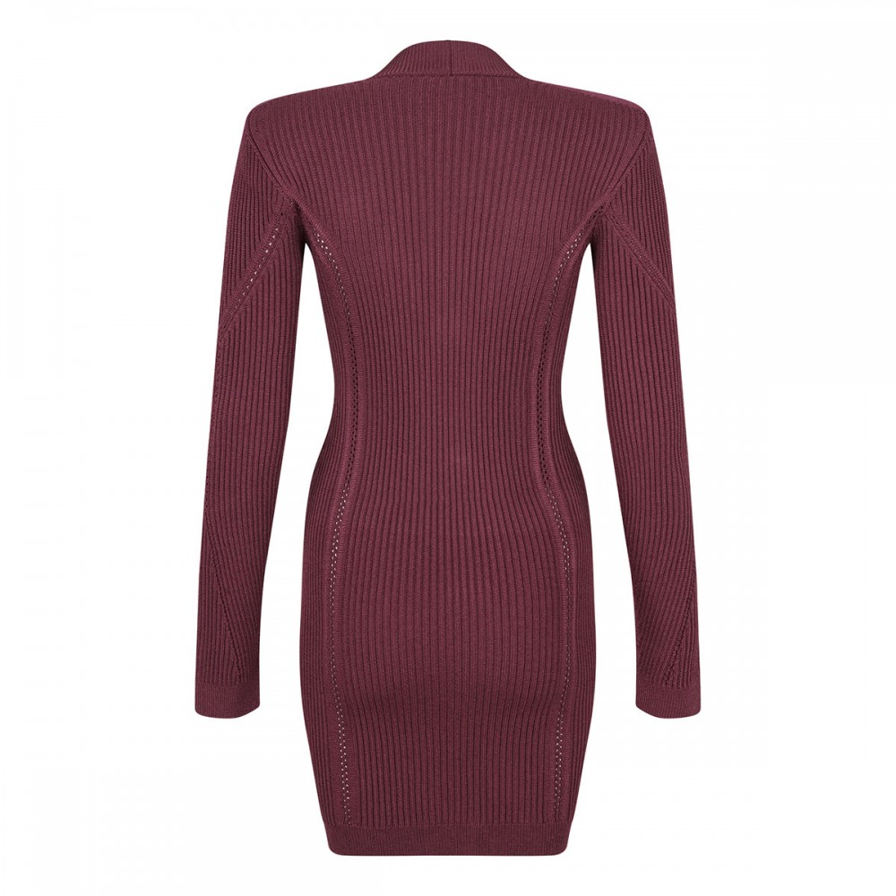 V-neck bodycon dress