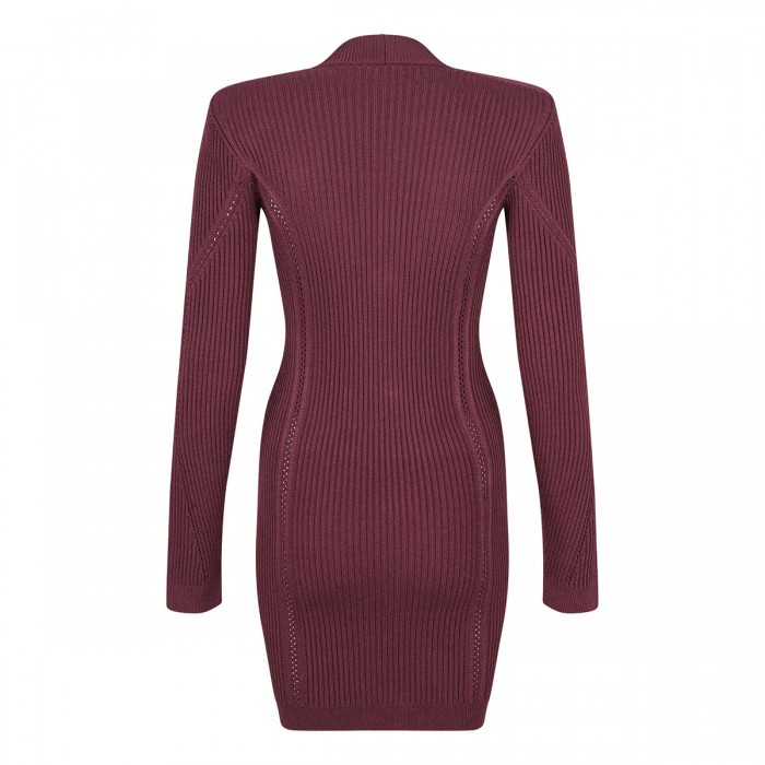V-neck bodycon dress