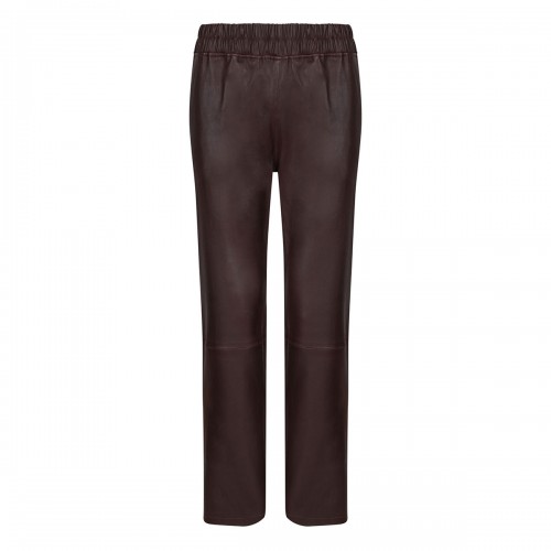 Jardin burgundy leather pants