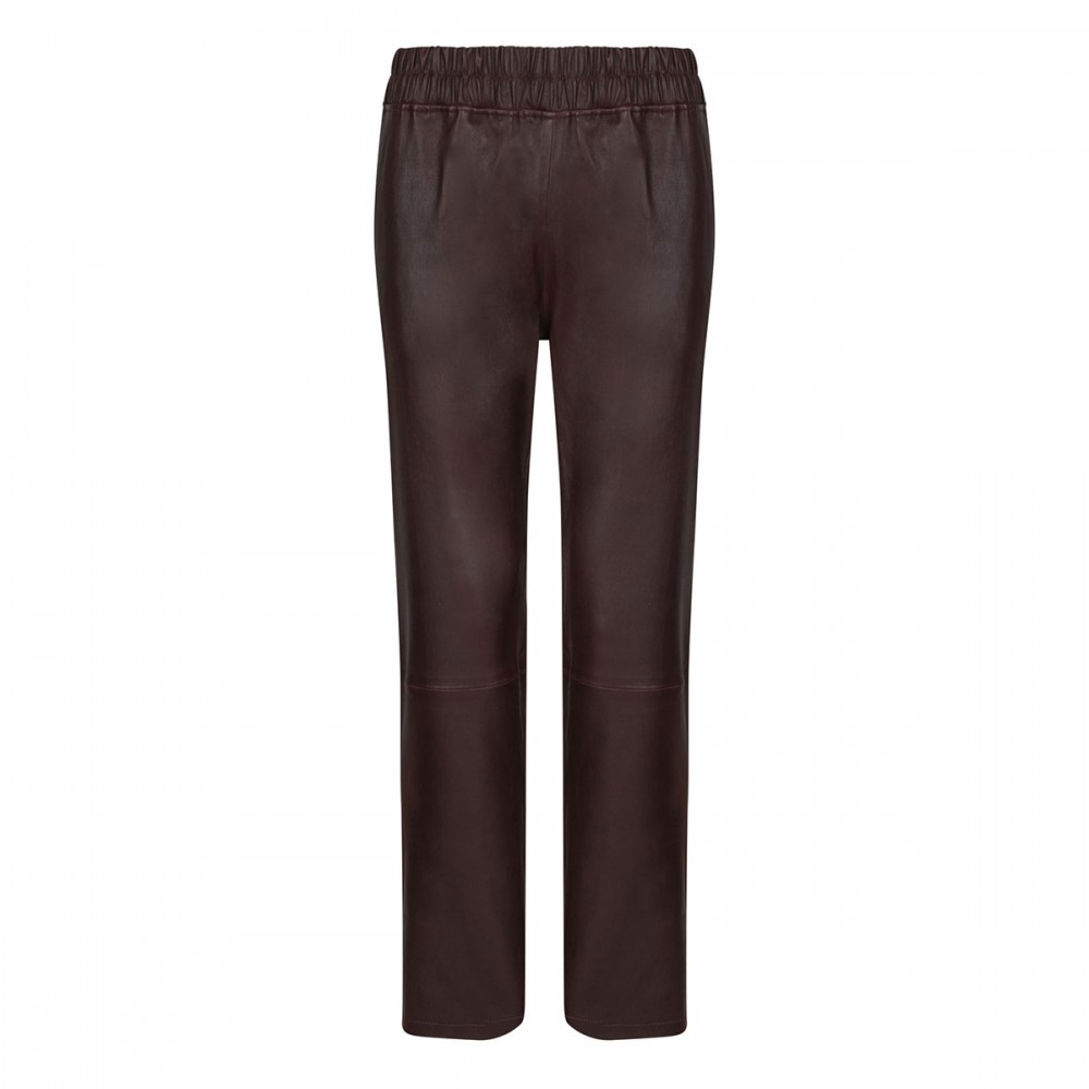 Jardin burgundy leather pants