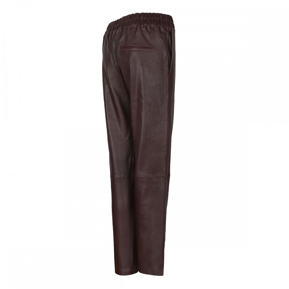 Jardin burgundy leather pants